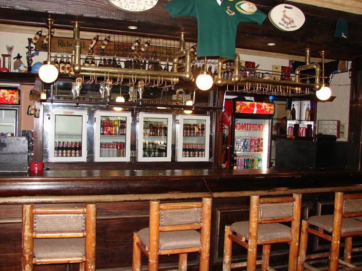 Bar counter and springbok jersey